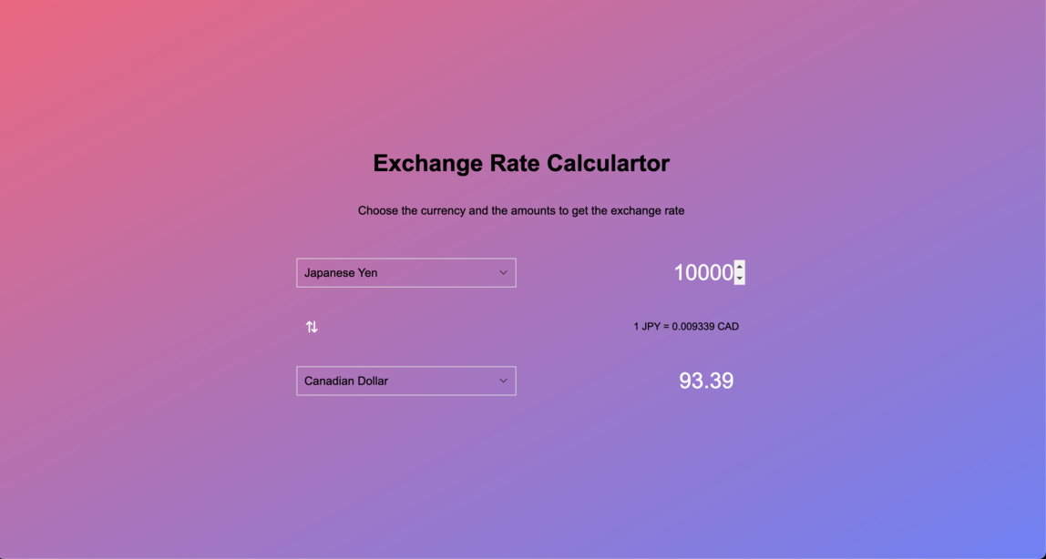 Exchange Rate Calculator